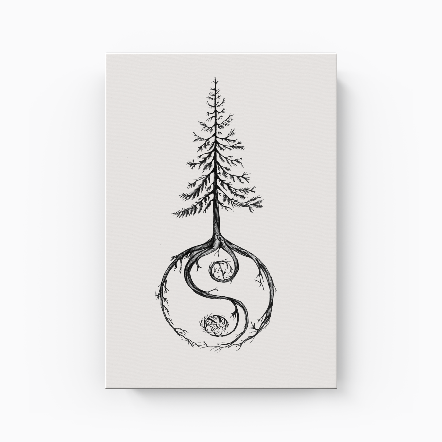 tree of ying yang - Kanvas Tablo