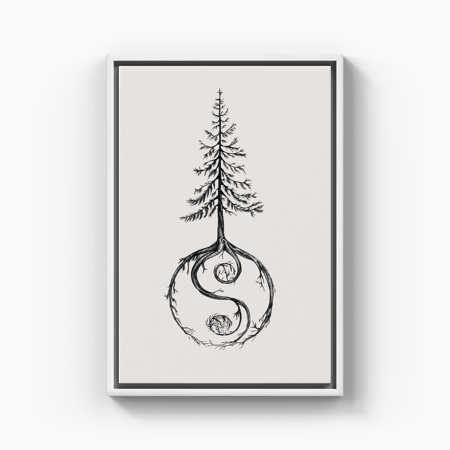 tree of ying yang - Kanvas Tablo