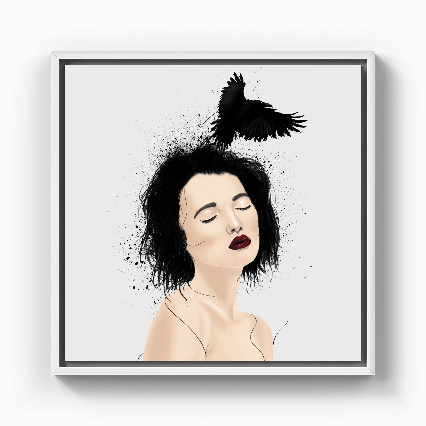 crow lady - Kanvas Tablo