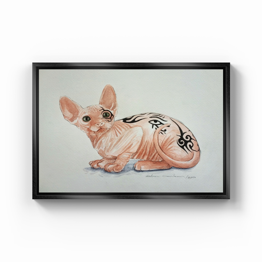 Sphinx cat tattoo - Canvas Print
