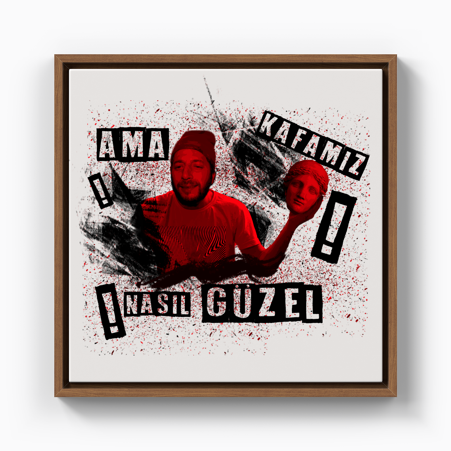 Kafamız nasıl güzel - Kanvas Tablo