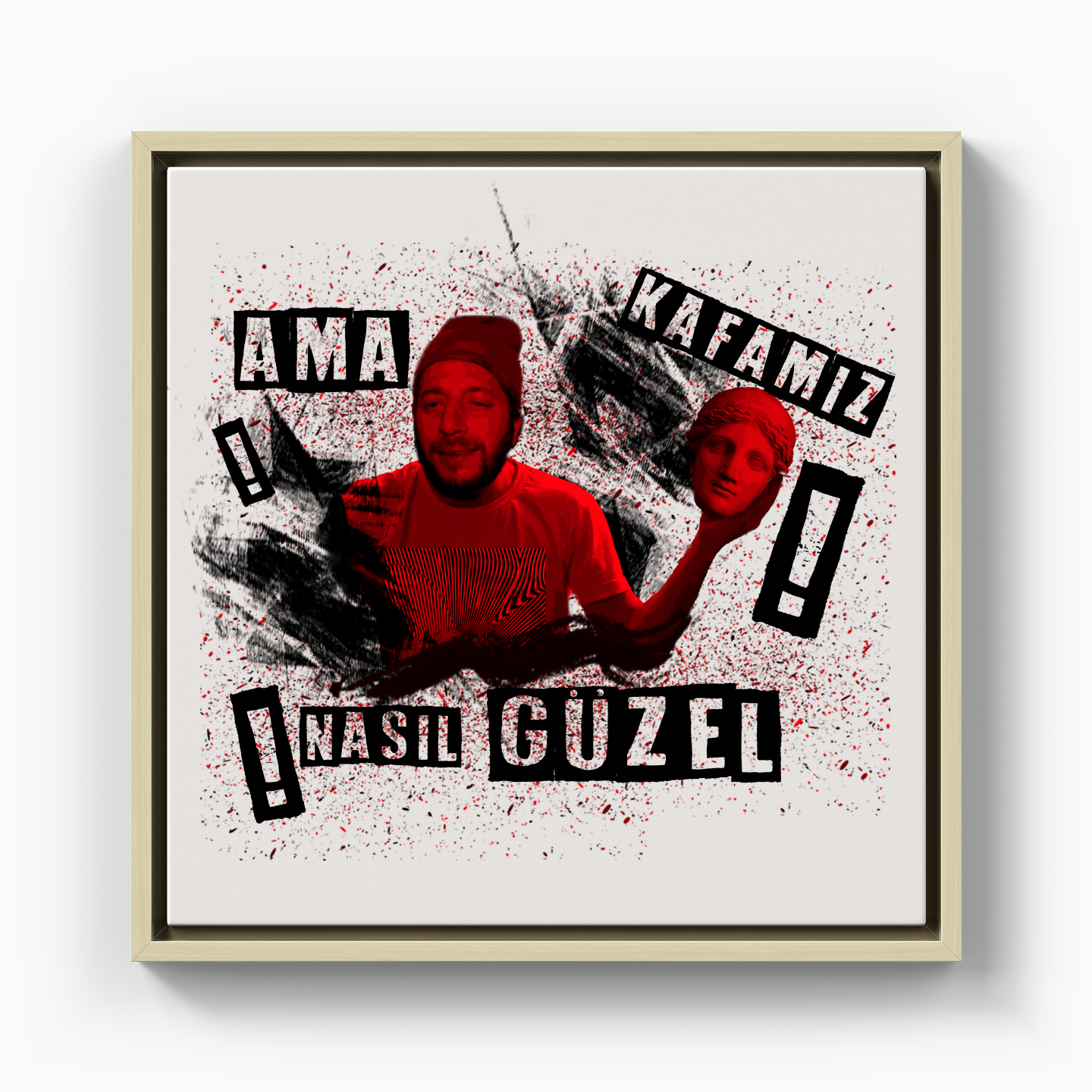 Kafamız nasıl güzel - Kanvas Tablo