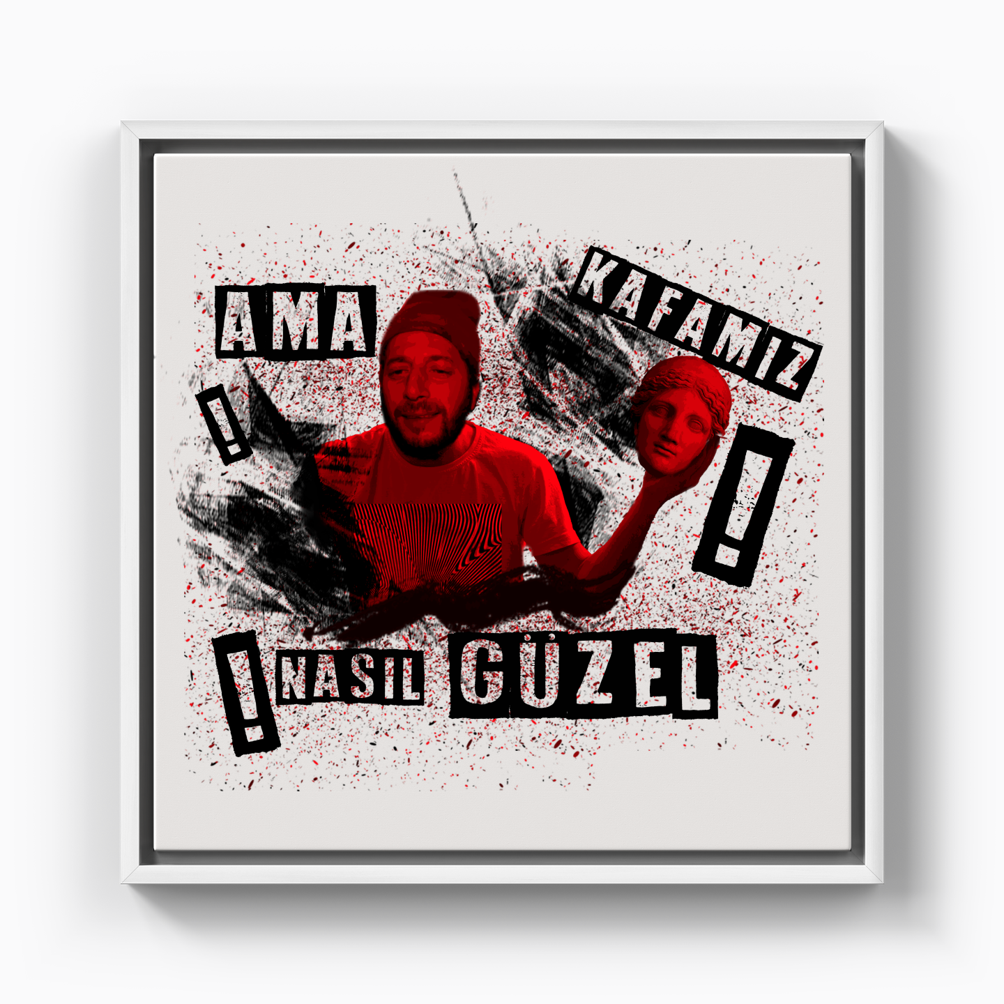 Kafamız nasıl güzel - Kanvas Tablo