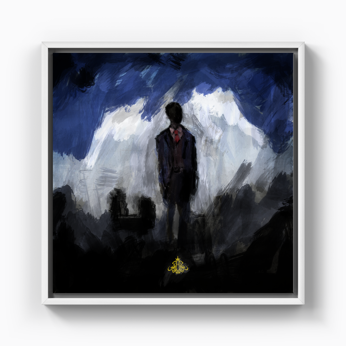 Blue Man Standing - Kanvas Tablo