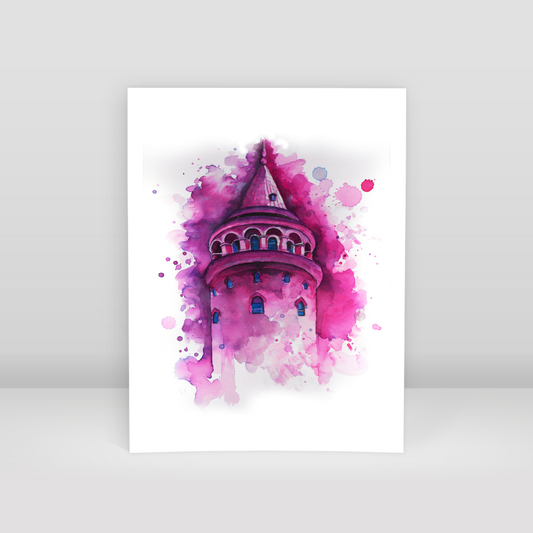 Pembe Galata - Art Print