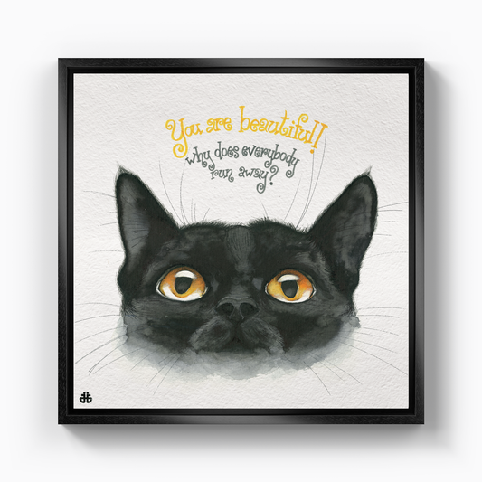 Black Cat - Canvas Print