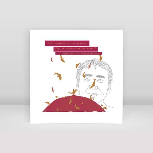 Haruki Murakami - Art Print