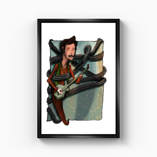 guitarist - Canvas Print