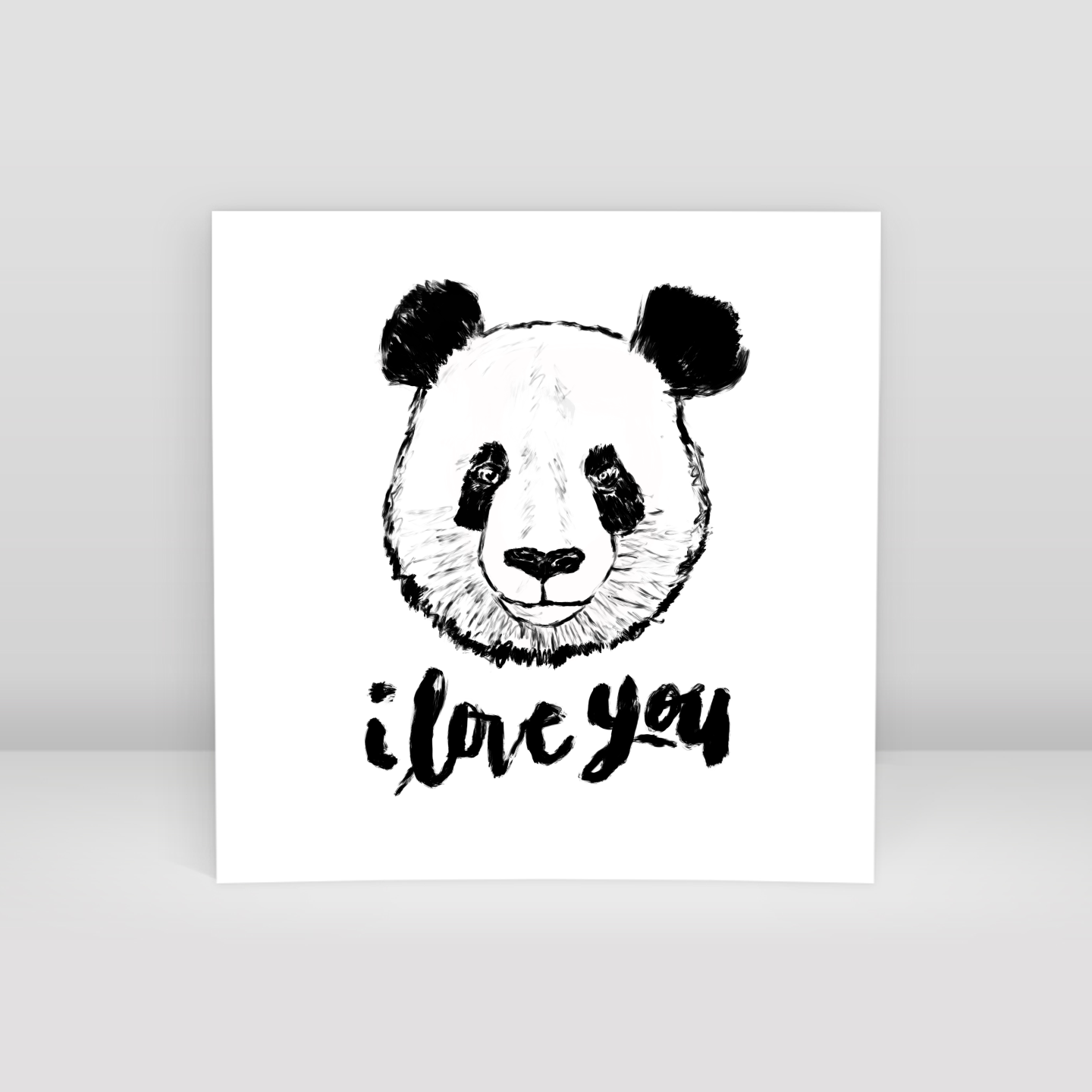 I love u panda - Art Print