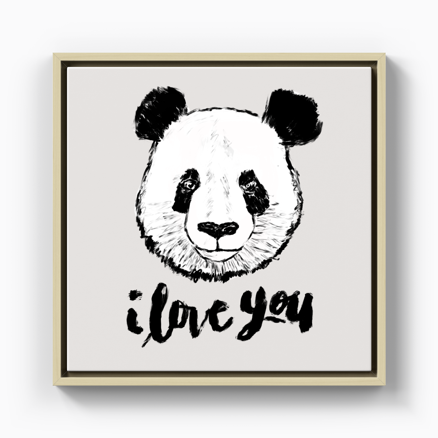 I love u panda - Kanvas Tablo