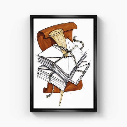 Kitap - Kanvas Tablo