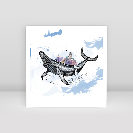 Either that whale will come here or - Art Print