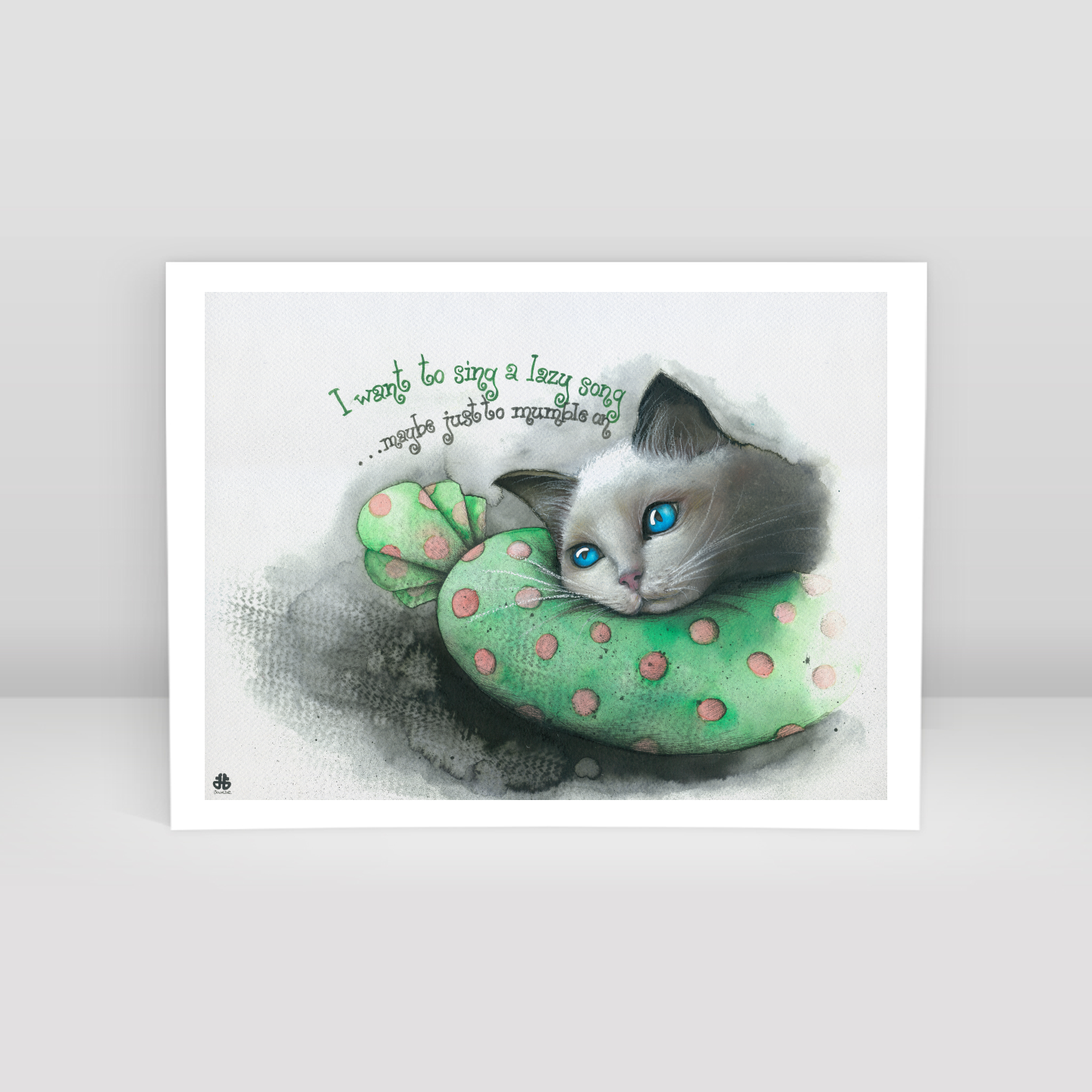 Lazy cat - Art Print