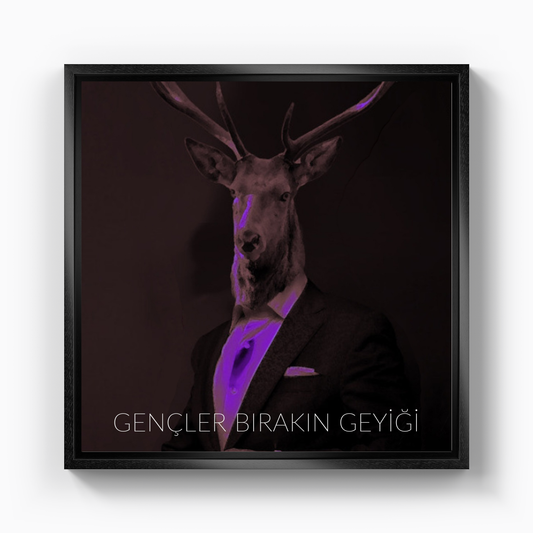 young people let the deer - Canvas Painting