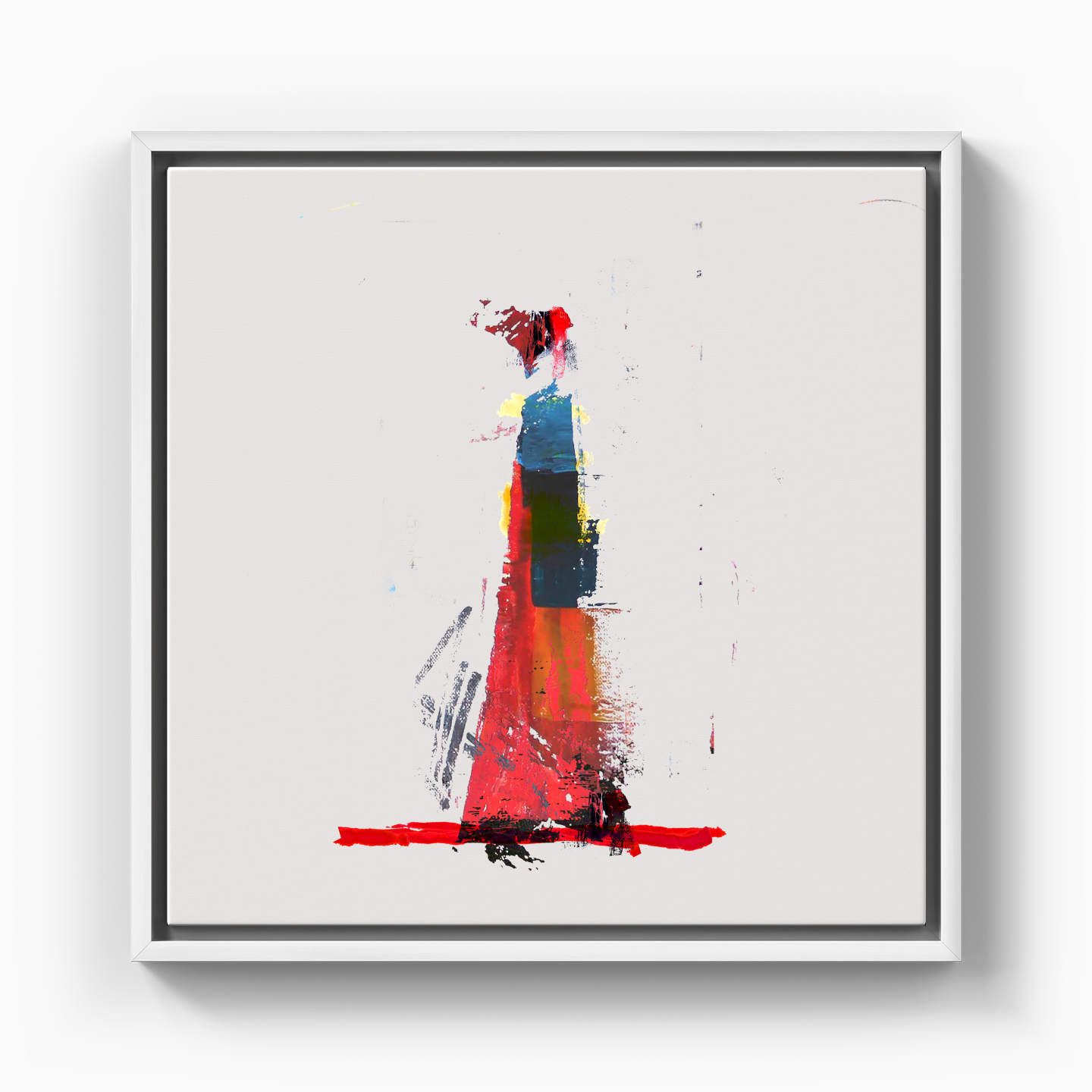 Lady in Red Kimono - Kanvas Tablo