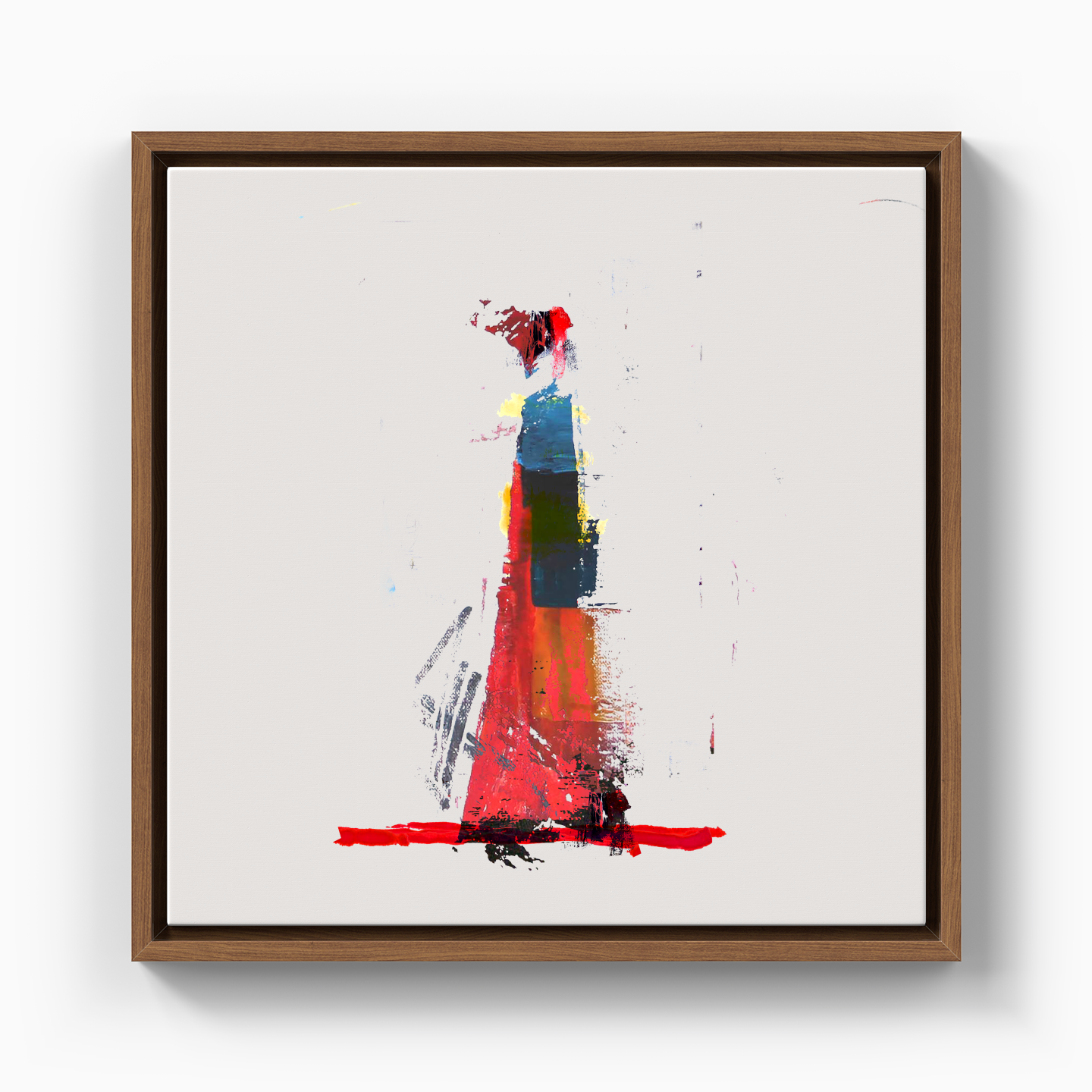 Lady in Red Kimono - Kanvas Tablo