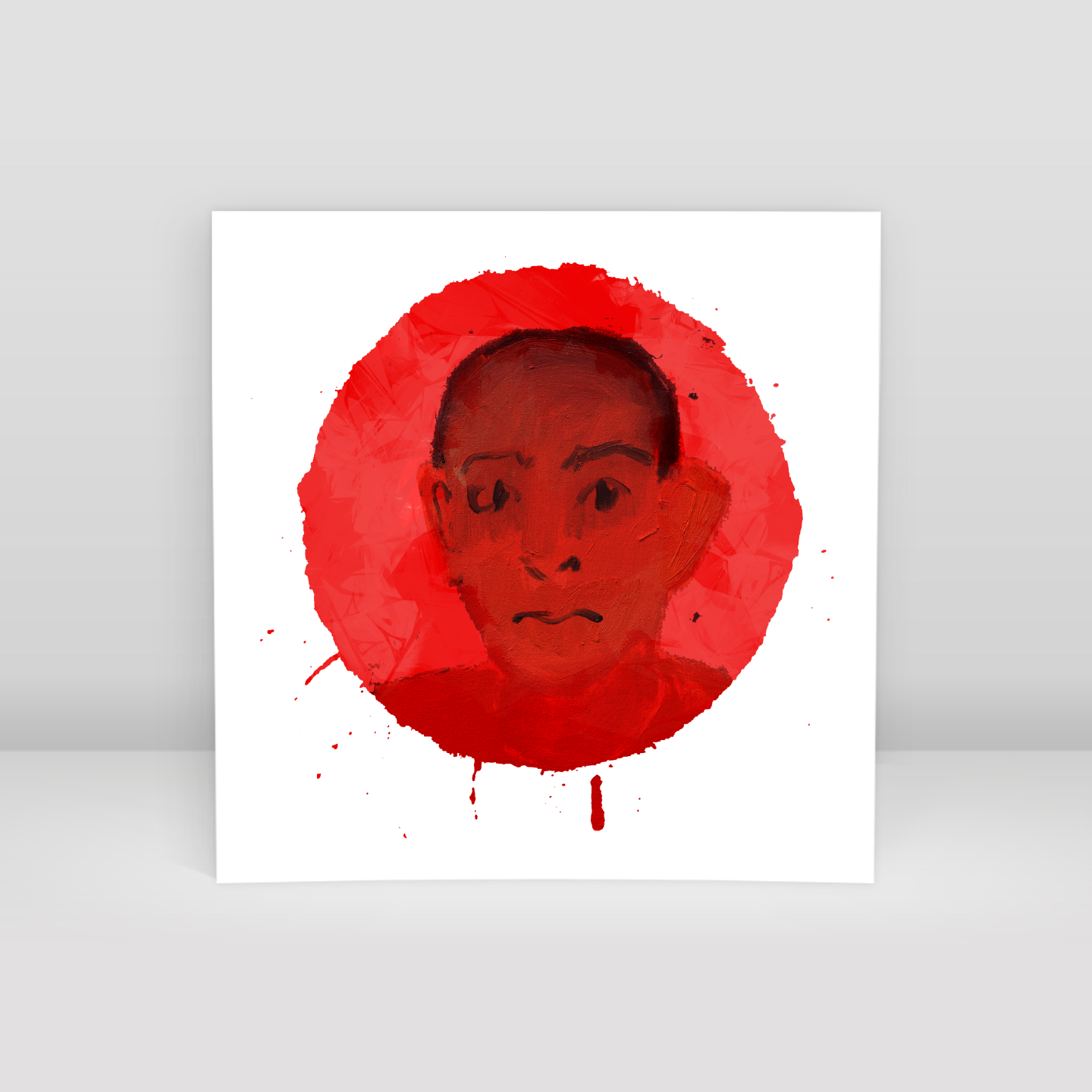 Head in Red - Art Print