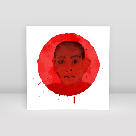 Head in Red - Art Print