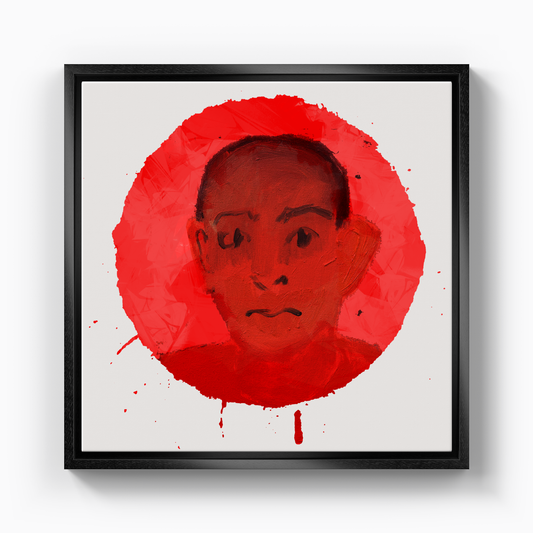 Head in Red - Canvas Print