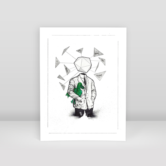 yeşil ördek - Art Print