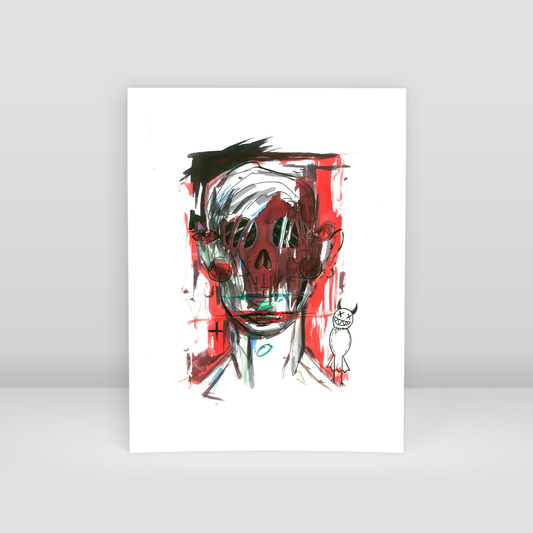 deadactive skull - Art Print