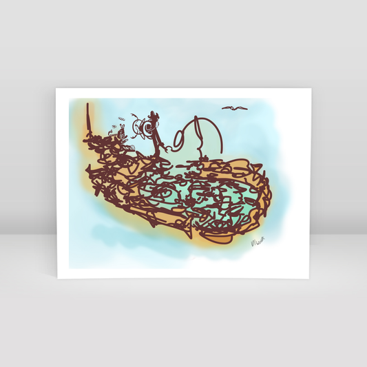 Atılmış , Özgür Kılınmış , Dönüştürülmüş ( Skeç ) - Art Print