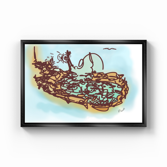 Atılmış , Özgür Kılınmış , Dönüştürülmüş ( Skeç ) - Kanvas Tablo