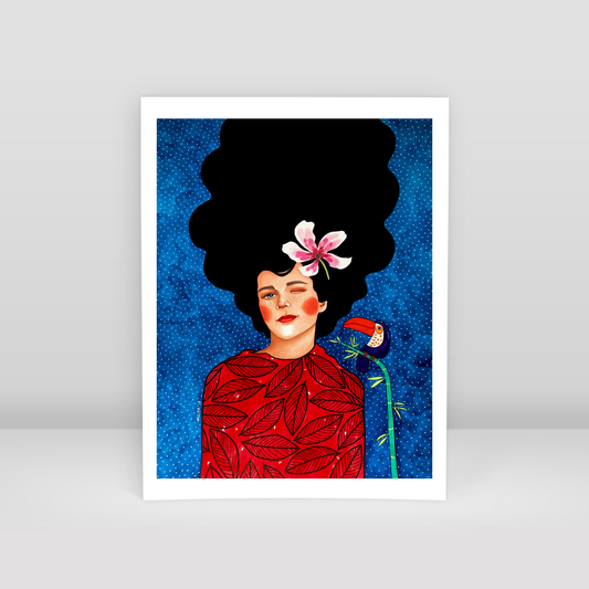 position herself in a certain posture - Art Print