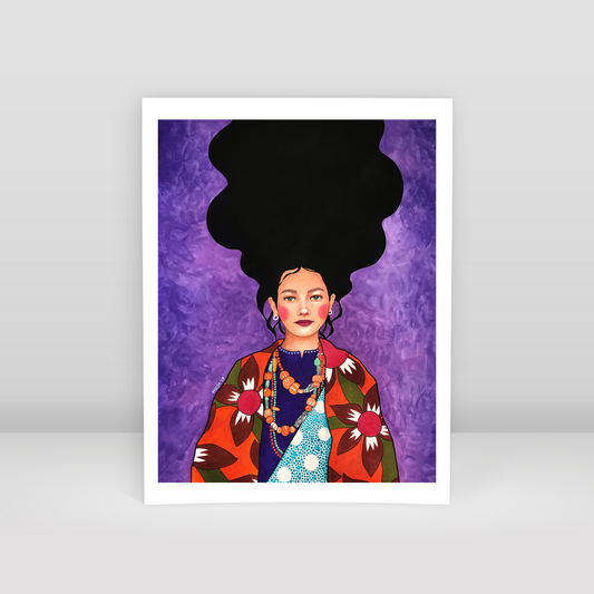 be god in shape of a girl - Art Print