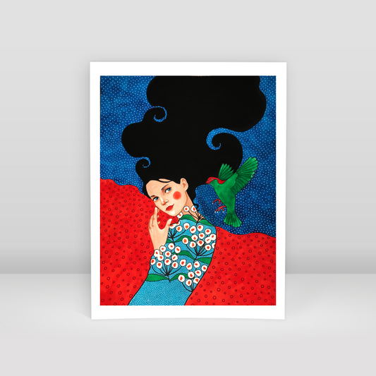 winter bird - Art Print