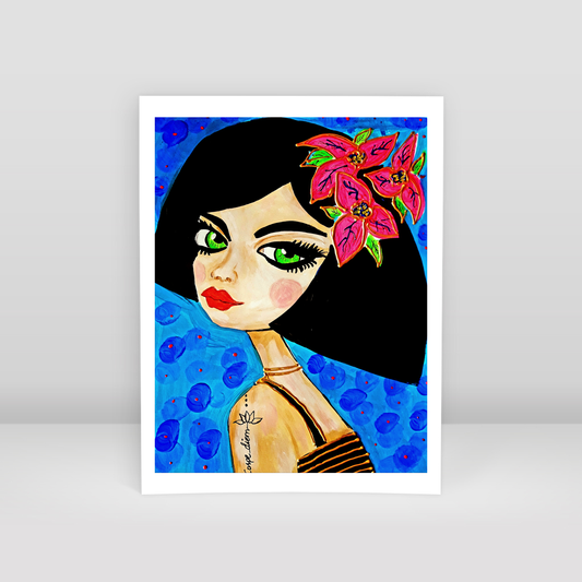 Bougainvillea head - Art Print
