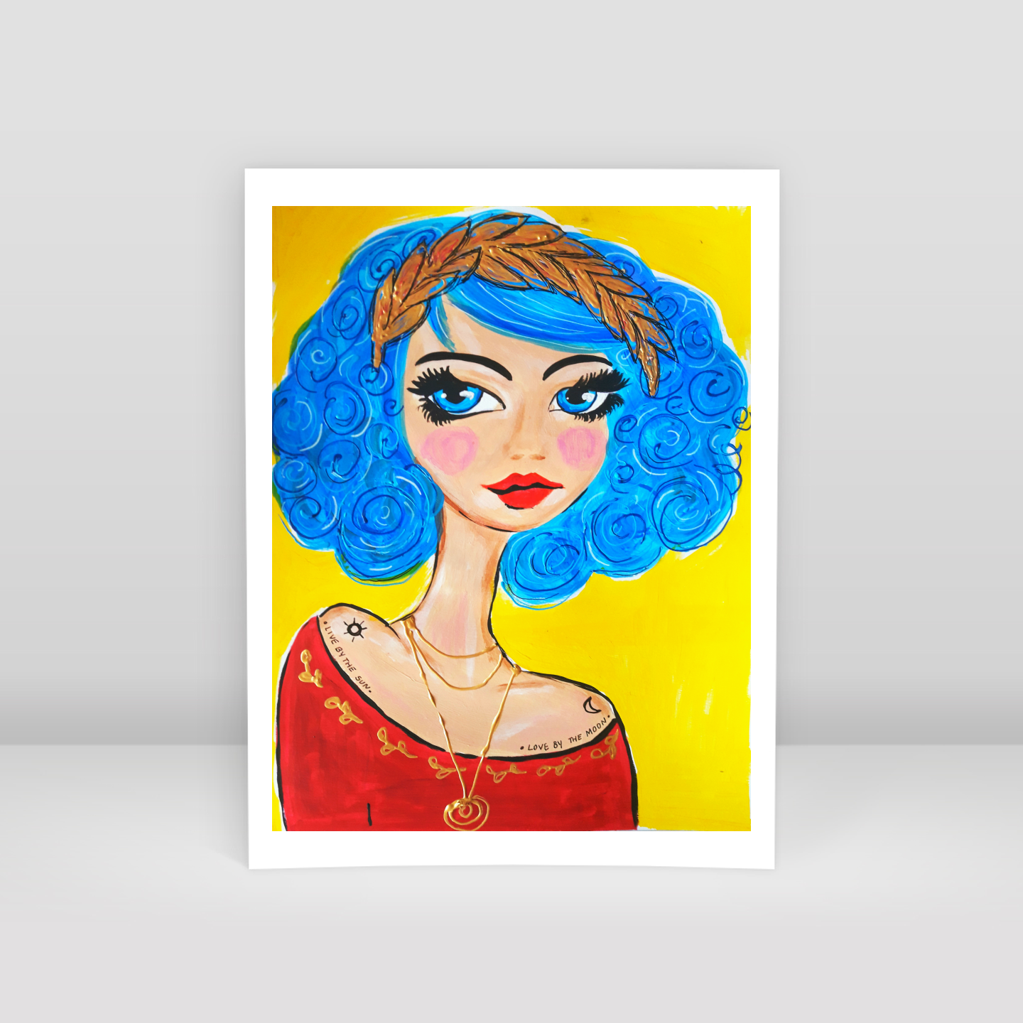 Blue hair II - Art Print