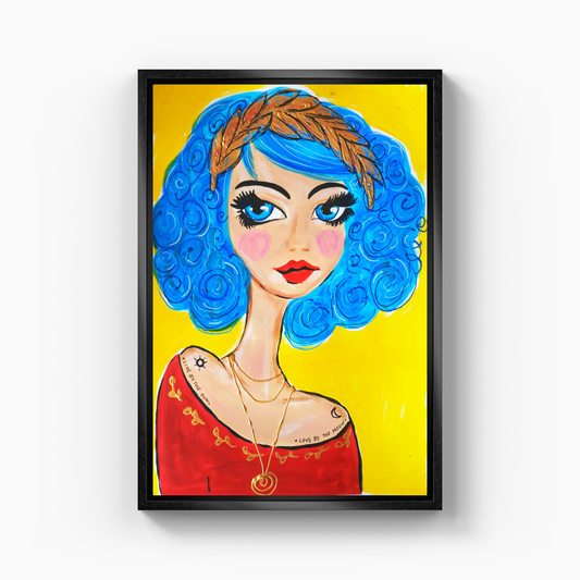 Blue hair II - Canvas Print