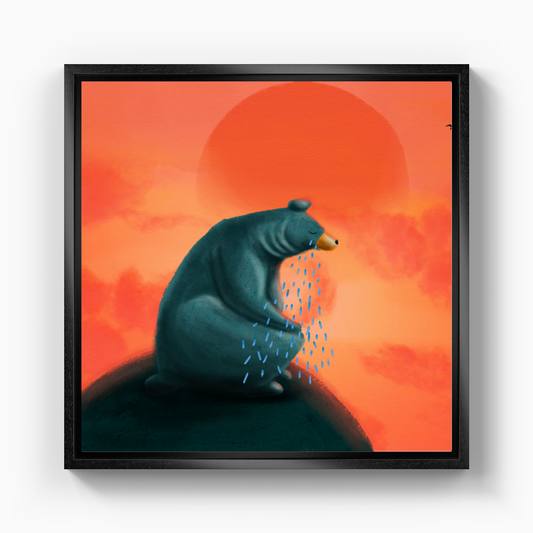 Crying Bear - Canvas Painting