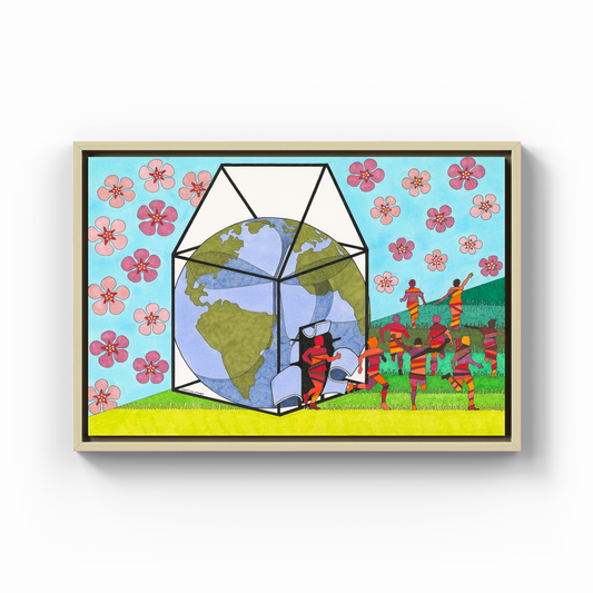 fit the world into a house - Canvas Print