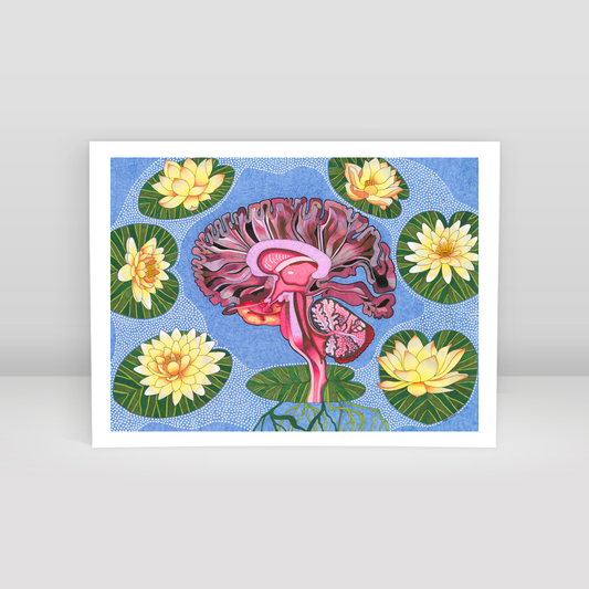 the wisdom of lotus - Art Print