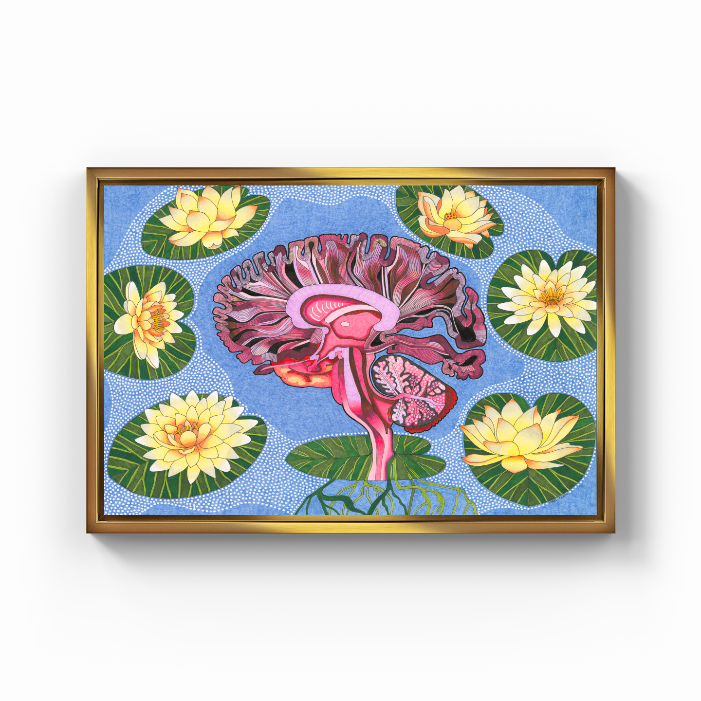 the wisdom of lotus - Canvas Print