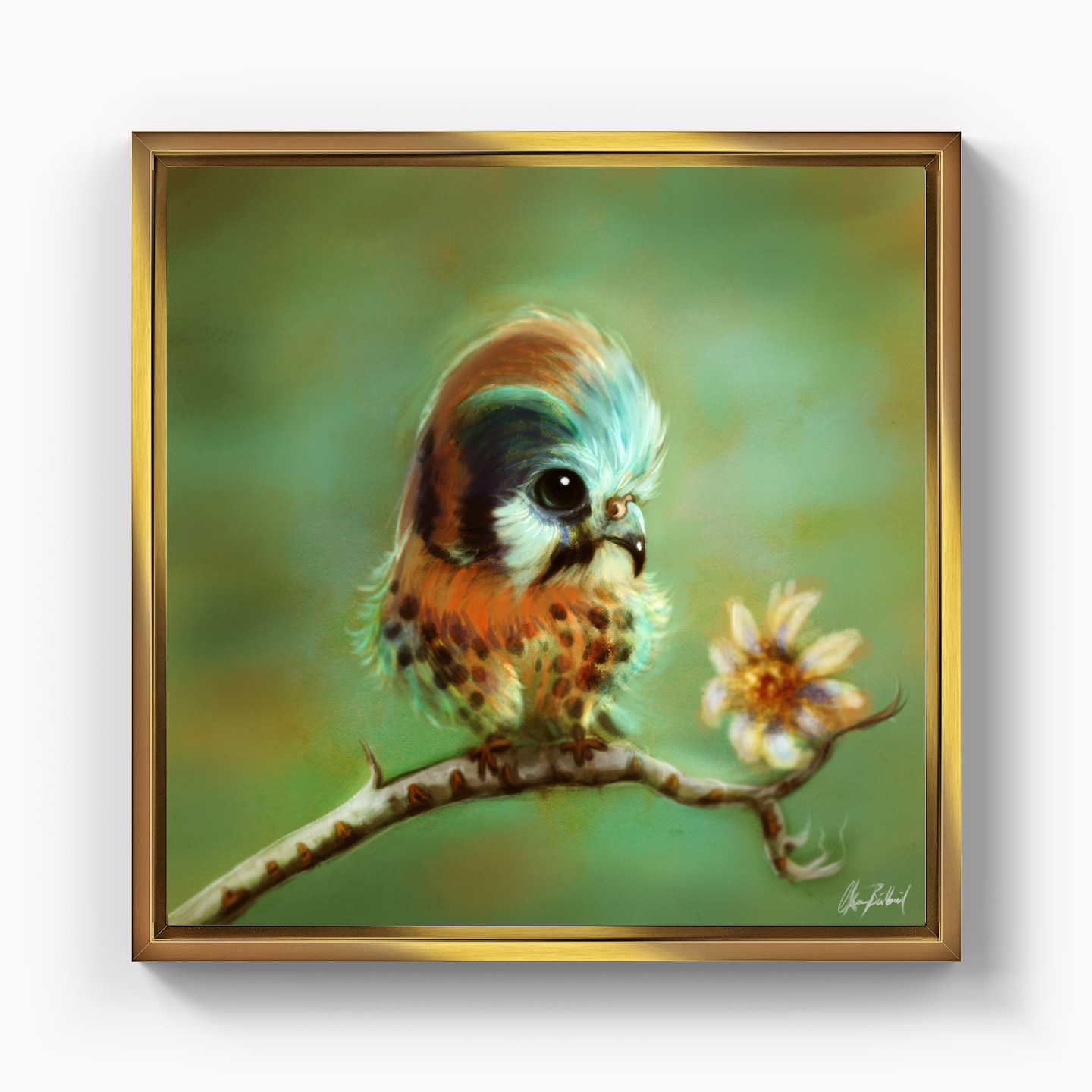 Minik kuş - Kanvas Tablo