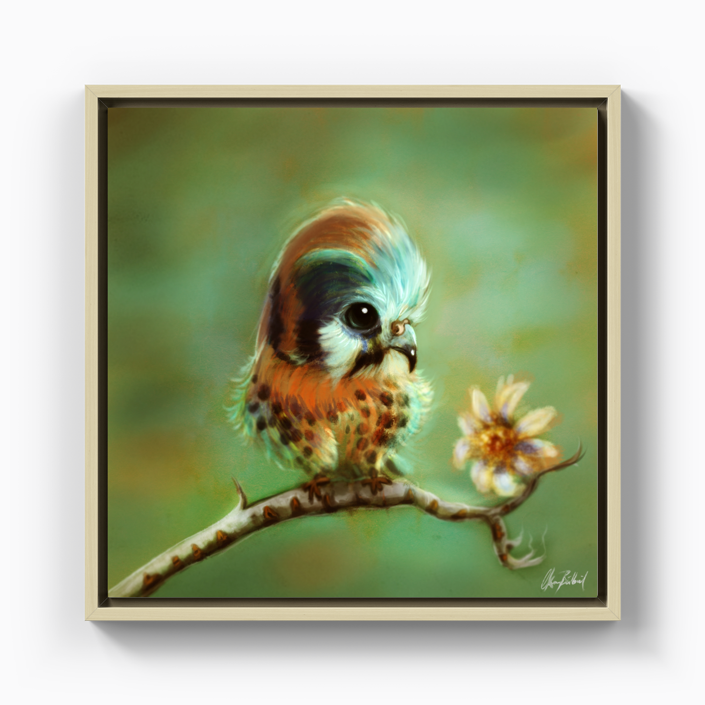 Minik kuş - Kanvas Tablo