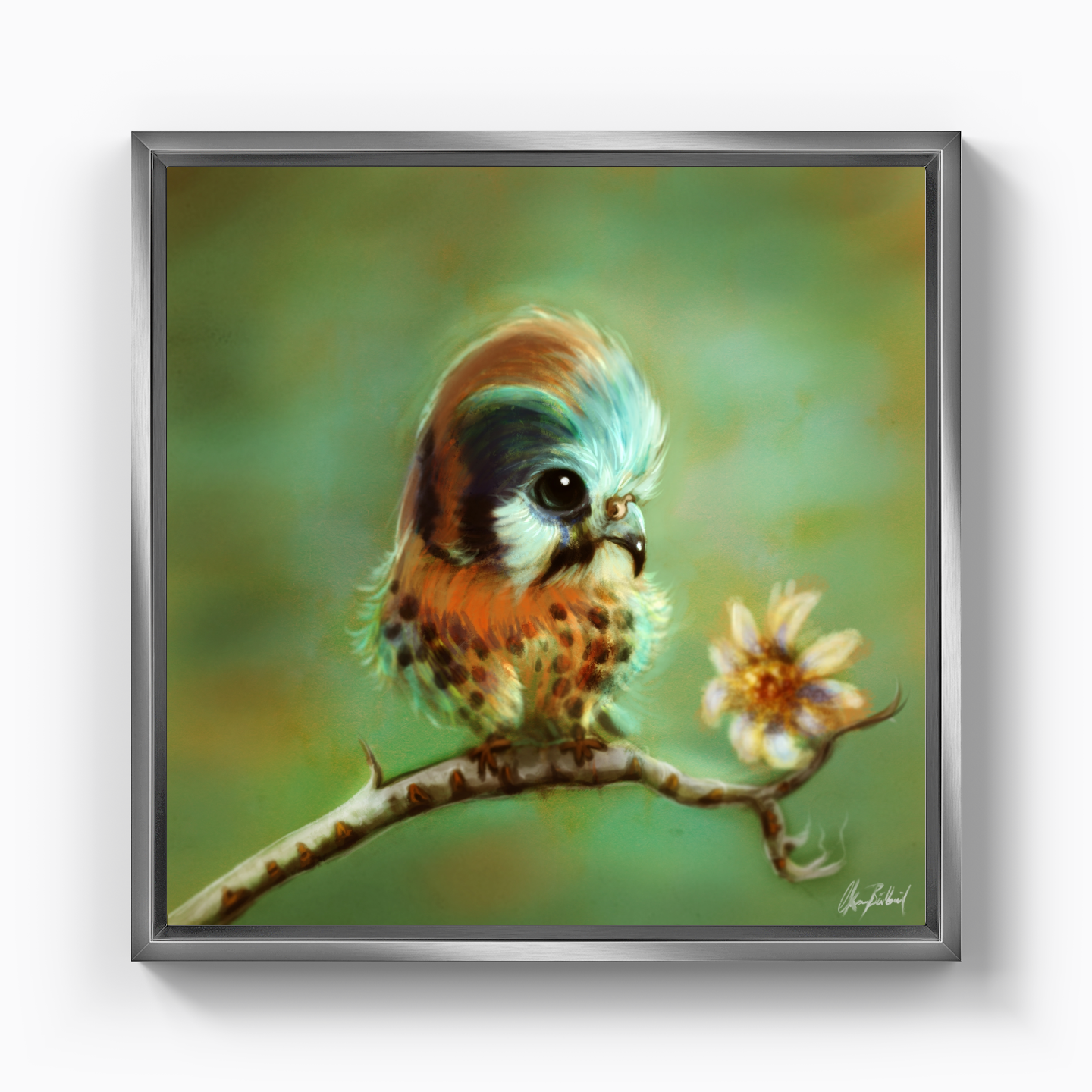 Minik kuş - Kanvas Tablo