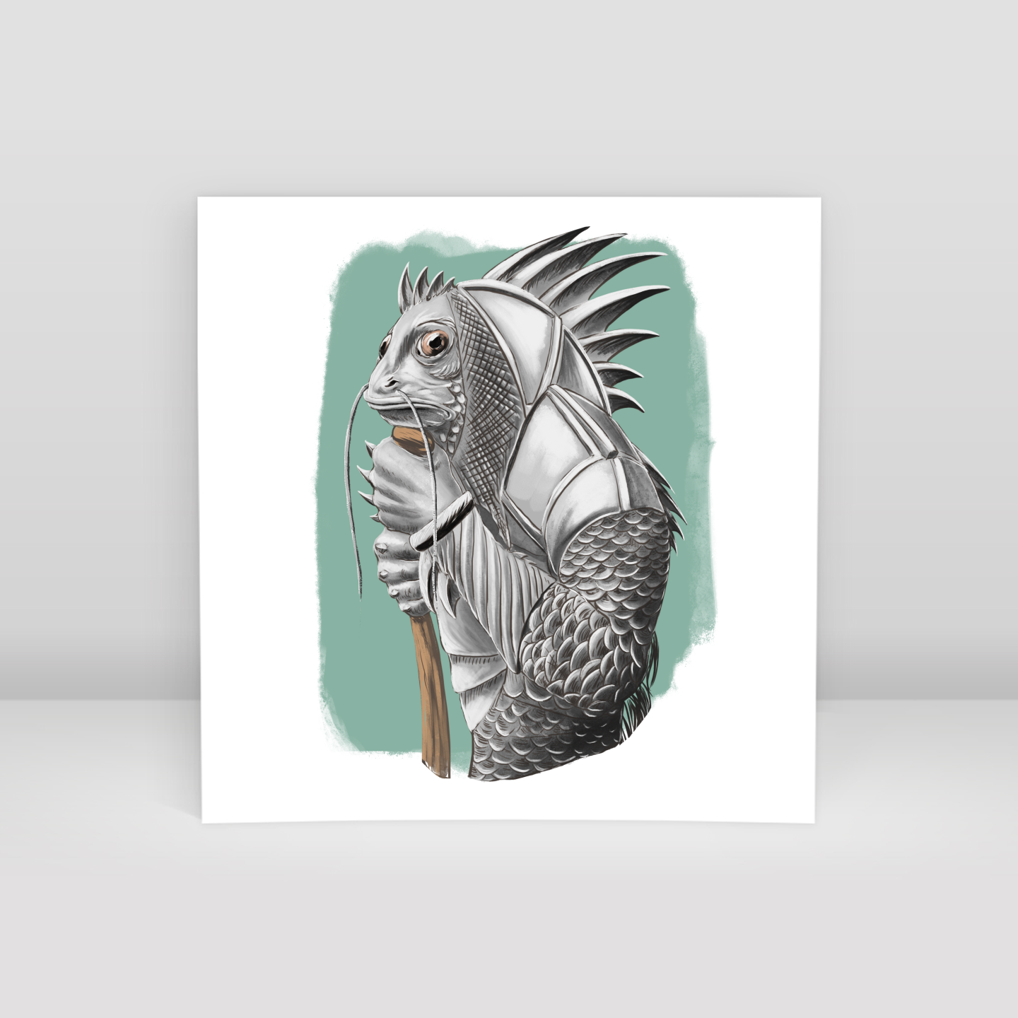 Balık şövalye - Art Print