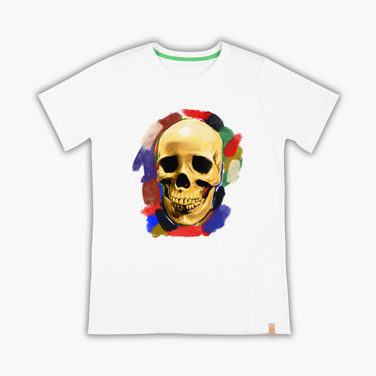 renkli skull - Tişört