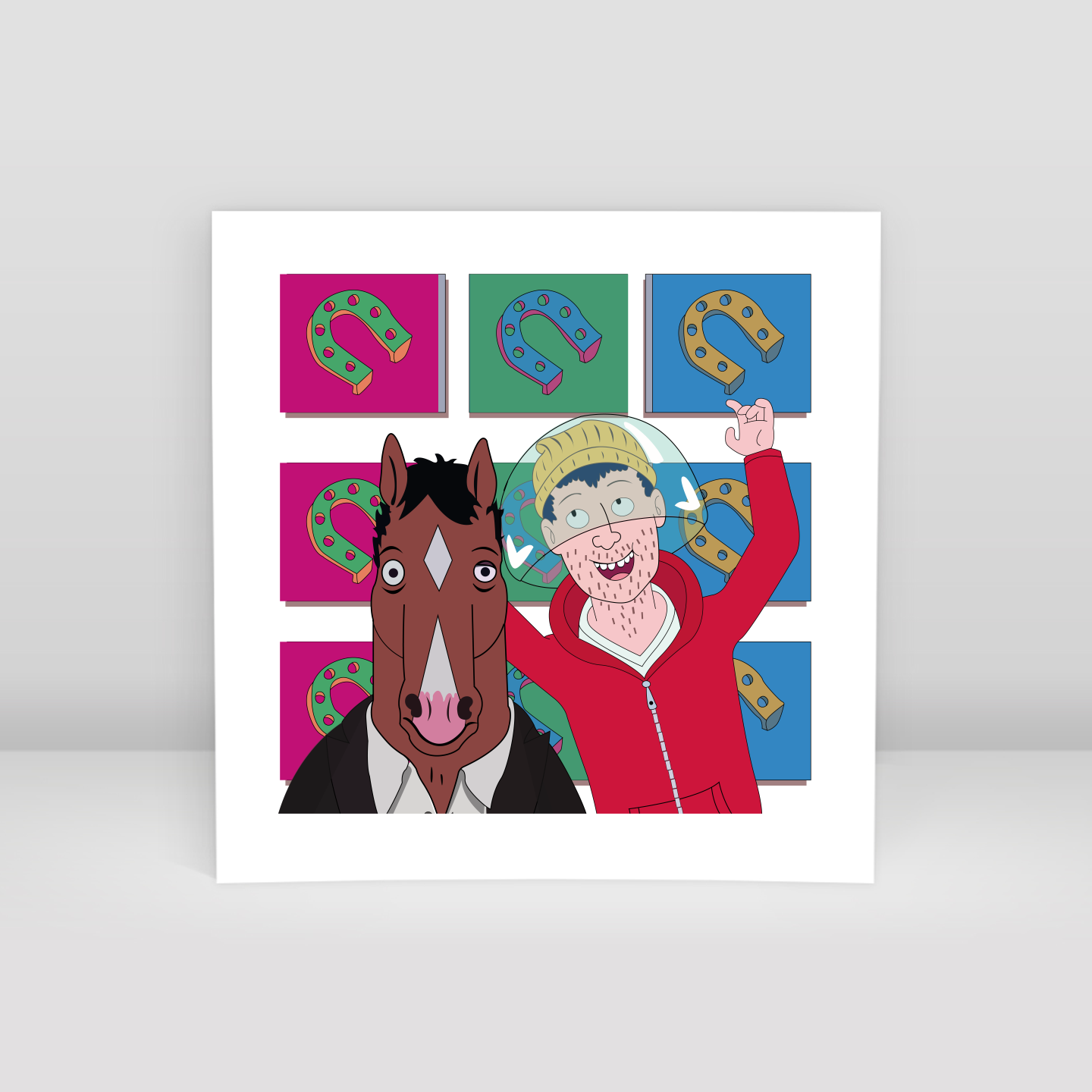 Bojack Horseman &amp; Todd Chavez - Art Print