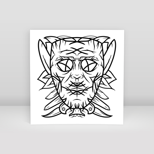 Mask illustration - Art Print