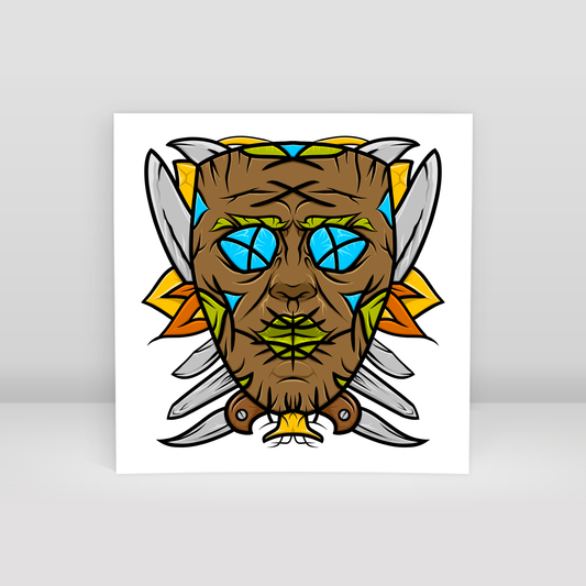 Mask illustration - Art Print
