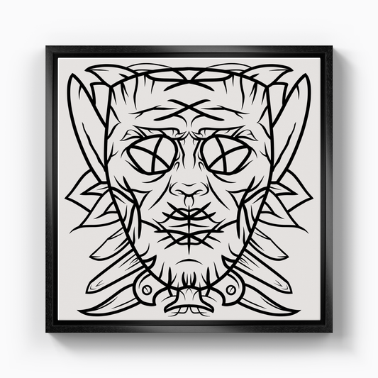 Mask illustration - Canvas Print