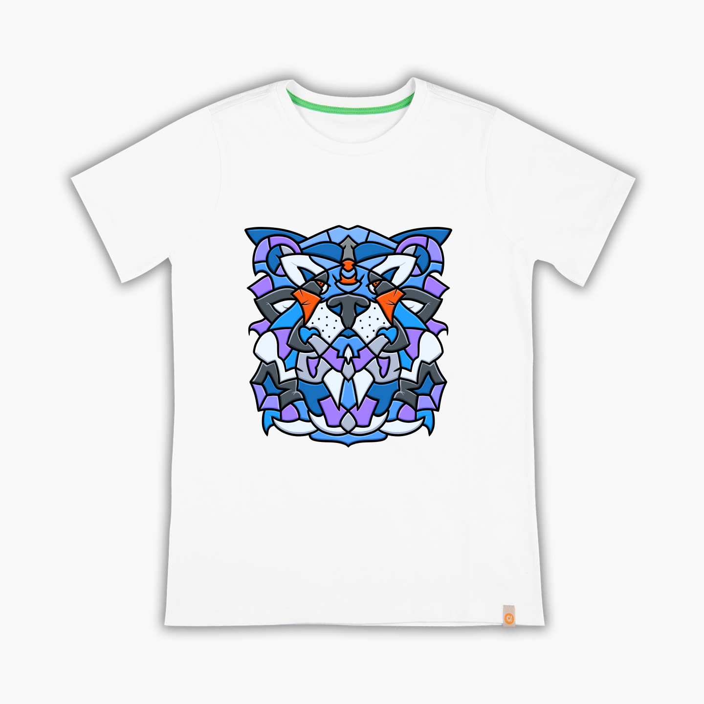 Büyük kedi mavi - Tişört