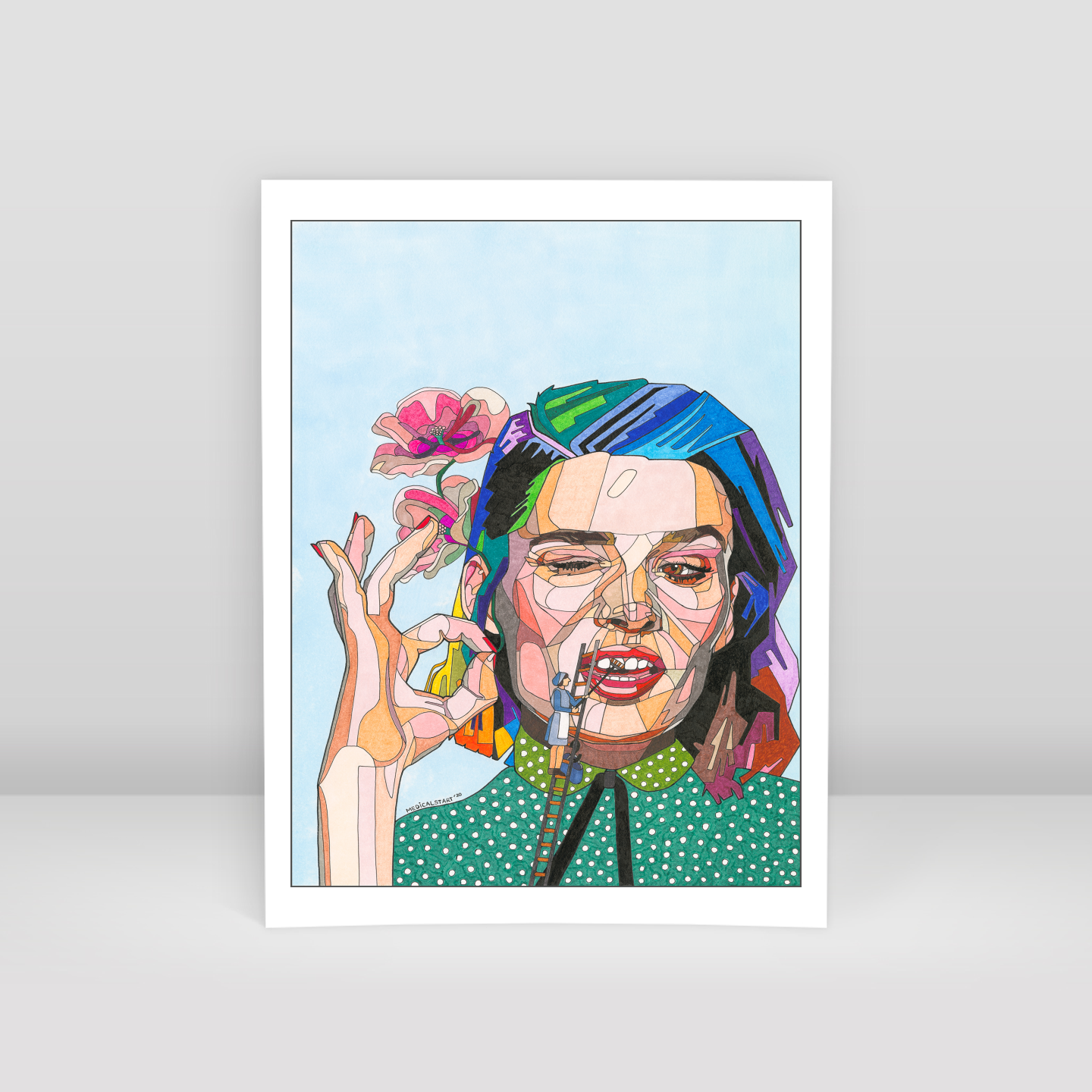 tooth cleaning - Art Print