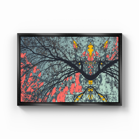 Symmetry Tree Branch Forest Expressionist Abstract Landscape No 02 - Canvas Painting
