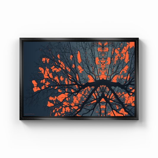 Symmetry Tree Branch Forest Expressionist Abstract Landscape No 03 - Canvas Painting